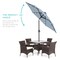 Best Choice Products 7.5ft Outdoor Solar Patio Umbrella for Deck, Pool w/ Tilt, Crank, LED Lights